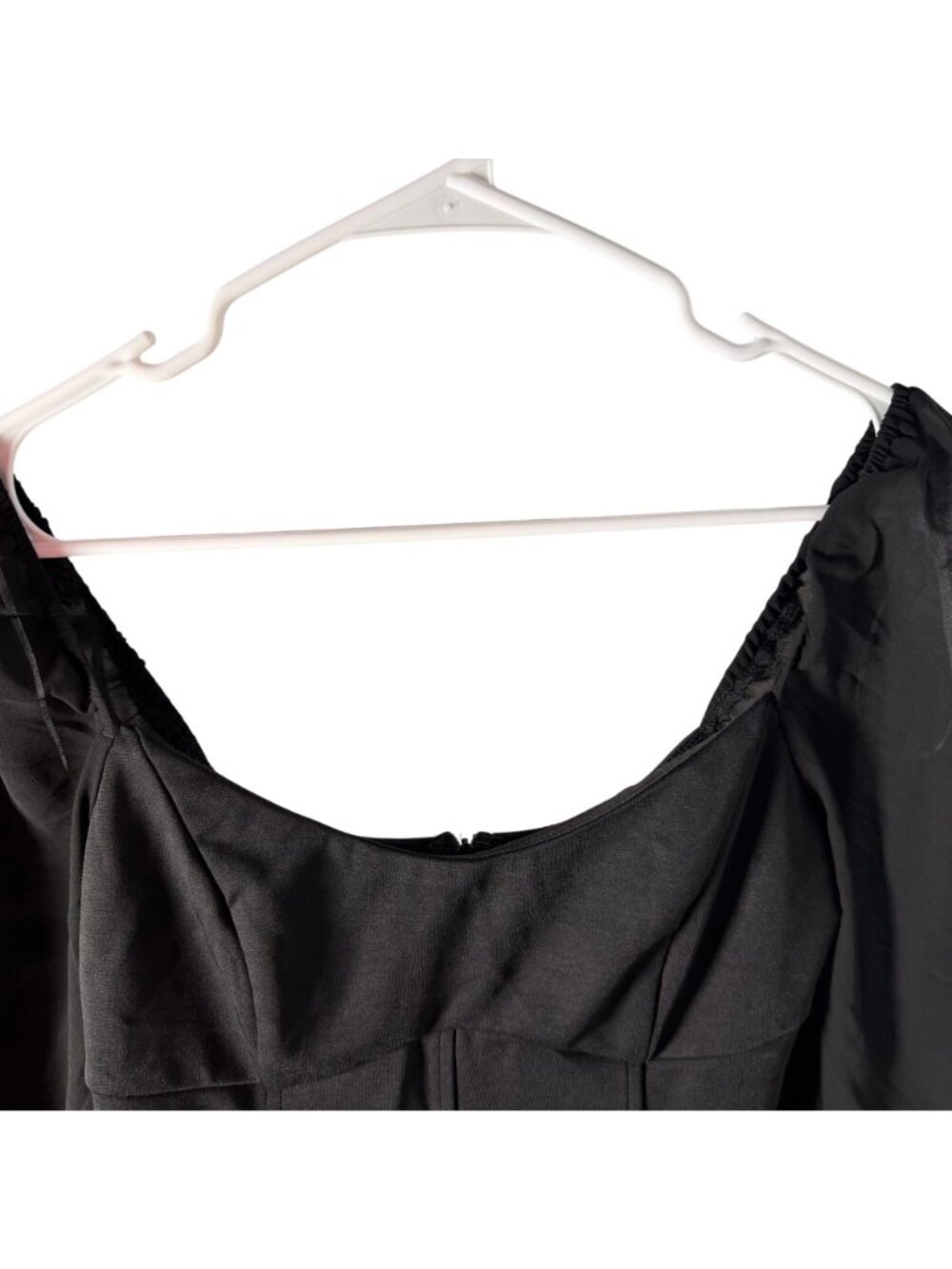 Lulus Gorgeous Expertise Black Ruffled Long Sleeve Mini Dress Size Small NWT! - Picture 4 of 6